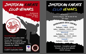 Bienvenue sur le site officiel du Karaté Club Vémars