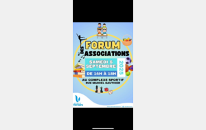Forum des associations le samedi 6 septembre 