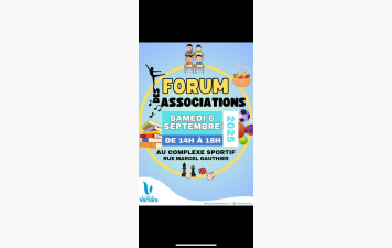 Forum des associations le samedi 6 septembre 